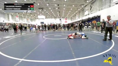 99 lbs Quarterfinal - Timothy Ferrand, Journeymen Wrestling Club vs Salvatore Franco, VHW Club
