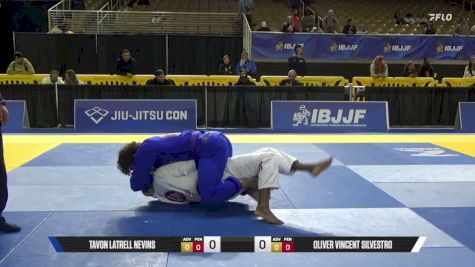 Tavon Latrell Nevins vs Oliver Vincent Silvestro 2026 Pan Jiu Jitsu IBJJF Championship