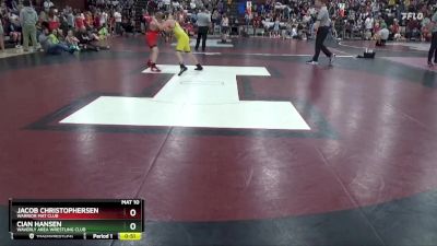 J-19 lbs Round 3 - Cian Hansen, Waverly Area Wrestling Club vs Jacob Christophersen, Warrior Mat Club