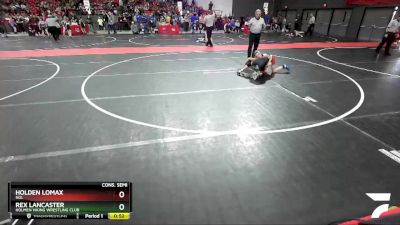 88 lbs Cons. Semi - Rex Lancaster, Holmen Viking Wrestling Club vs Holden Lomax, NGL