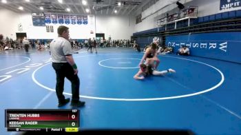 157 lbs Quarterfinal - Keegan Rager, Sheridan vs Trenten Hubbs, Laramie