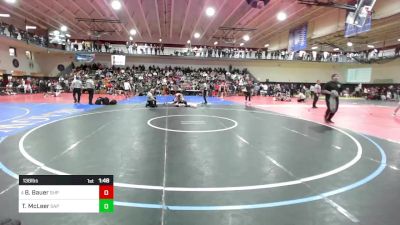 138 lbs Round Of 16 - Brandon Bauer, Seton Hall Prep vs Ty McLeer, St. Augustine Prep