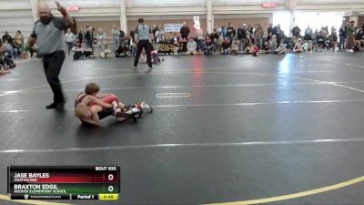 46 lbs Round 3 - Braxton Edgil, Hoover Elementary School vs Jase Bayles, Unattached