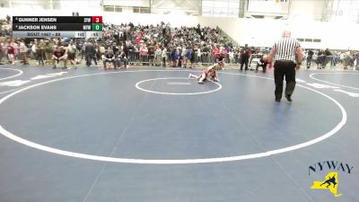 88 lbs 3rd Place Match - Jackson Evans, Moravia Youth Wrestling vs Gunner Jensen, Salamanca Youth Warriors