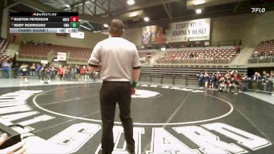 2A 106 lbs Champ. Round 1 - Ruston Peterson, Grand County vs Rudy Rodriguez, Utah Military Academy