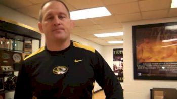 Coach Brian Smith walks through the Missouri Wrestling facilities