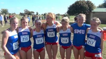 SMU Women thrilled to be heading to nationals with nail biting 2nd place finish  South Central Cross Country Regional Championships 2013