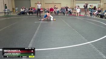 72 lbs Round 2 - Benton Bassett Iii, West Forsyth Wrestling Club vs Jackson Segurola, Higher Calling Wrestling