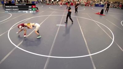 Elementary - 115 lbs Emmett Peavey, STMA vs Trinlee Batzel, Chatfield