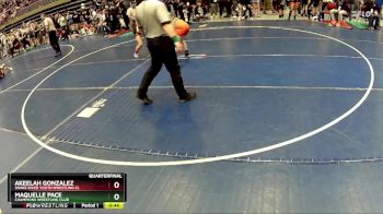 110 lbs Quarterfinal - Akeelah Gonzalez, Snake River Youth Wrestling Cl vs Maquelle Pace, Champions Wrestling Club