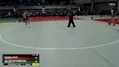 90 lbs Quarterfinal - Tayden Weite, Staples vs Brycen Kothenbeutel, Pine Island