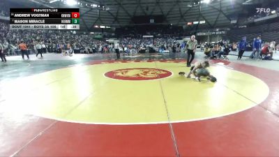 Boys 3A 106 lbs 5th Place Match - Andrew Vogtman, Kennewick vs Mason Miracle, Hermiston