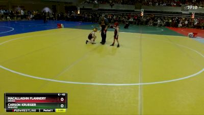 45 lbs Champ. Round 1 - Macallaghn Flannery, Orono vs Carson Krueger, Wabasso