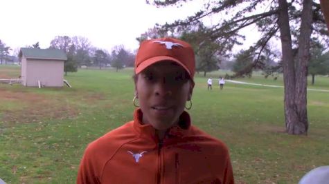 Marielle Hall in the hunt for Texas at NCAA XC Champs 2013