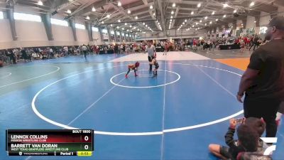 42 lbs Quarterfinal - Barrett Van Doran, West Texas Grapplers Wrestling Club vs Lennox Collins, Mission Wrestling Club