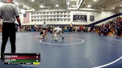 120 lbs Semifinal - Eddie Skiba, Brunswick vs Ethan Dimos, Jackson