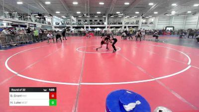 64 lbs Round Of 32 - Braiden Grant, Red Roots WC vs Hudson Luke, Westerly