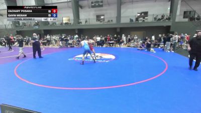 Junior Boys GR - 157 lbs Cons. Round 2 - Zachary Posada, CA vs Gavin Meraw, CA