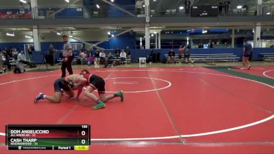 130 lbs Placement Matches (16 Team) - Cash Tharp, Neighborhood vs Dom Angelicchio, All American