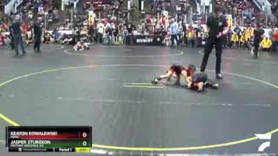 55 lbs Quarterfinal - Jasper Sturgeon, Fremont Wolfpack WC vs Keaton Kowalewski, NBWC