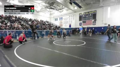 145 lbs Champ. Round 2 - Alyssa Martinez, Foothill (Santa Ana) vs Ava Damitio, San Clemente