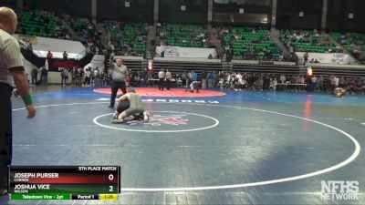 1A-4A 138 5th Place Match - Joseph Purser, Corner vs Joshua Vice, Wilson