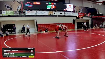 165 lbs 5th Place Match - Bradley Gillum, SIUE vs Brett Smith, Northern Illinois