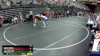 120 lbs Round 3 (6 Team) - Sage Steele, Iowa USA Red vs Sawyer Veik, Nebraska Blue