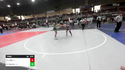 144 lbs Rr Rnd 4 - Kyler Lake, No Team vs Donovan Garcia, Pueblo County WC