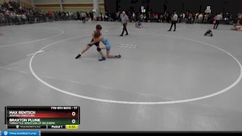 77 lbs Cons. Round 5 - Max Rentsch, Aviators Wrestling vs Braxton Plunk, Threestyle Wrestling Of Oklahoma