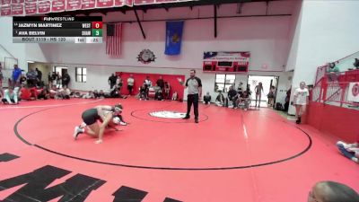 HS 120 lbs Cons. Semi - Ava Belvin, SHAWNEE vs Jazmyn Martinez, WESTMOORE