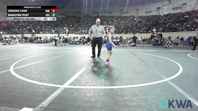 66 lbs Rr Rnd 1 - Arizona Ford, Noble Takedown Club vs Madilynn Filby, Collinsville Cardinal Youth Wrestling