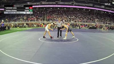 D2-113 lbs Champ. Round 1 - Ruben Rivera, John Glenn HS (Bay City) vs Luciano Luna, Linden HS