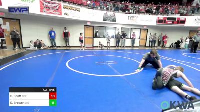 67 lbs Rr Rnd 3 - Beau Horawa, Verdigris Youth Wrestling vs Haidyn Kelly, Wyandotte Youth Wrestling