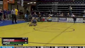 113 lbs Cons. Round 1 - Ethan Lif, Council Grove vs Andrew Peters, Whitewater-Remington