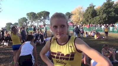 Sarah Baxter disappointed to just miss course record but estatic about team title at 2013 CIF State XC Championships