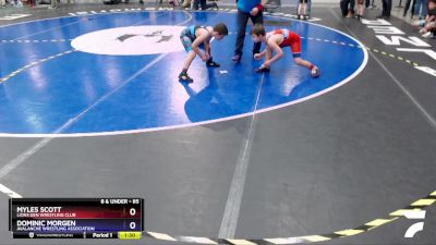 85 lbs Round 3 - Dominic Morgen, Avalanche Wrestling Association vs Myles Scott, Lions Den Wrestling Club