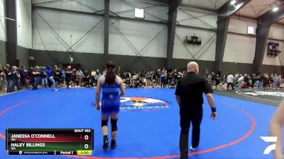 132 lbs Champ. Round 1 - Janessa O`Connell, WA vs Haley Billings, WA