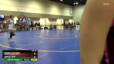 120 lbs Placement Matches (16 Team) - Amelia Mcclure, Charlie`s Angels-IL Pnk vs Emerson Avara, MXW - RAW