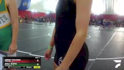 130 lbs Round 3 (6 Team) - Emily Bopes, Team Gold vs Jersey Folkens, Team Red