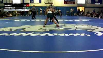 138 lbs 1st Place Match - Cooper Elam, Thomasville HS vs Gage Hitt, Lewisburg