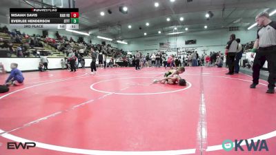 55-58 lbs 3rd Place - Nisaiah Davis, Black Fox Wrestling Club vs Everlee Henderson, Standfast