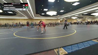 136 lbs 2nd Place - Sarai Cortez, Gilroy Hawks vs Alanna Harwell, St. Marys