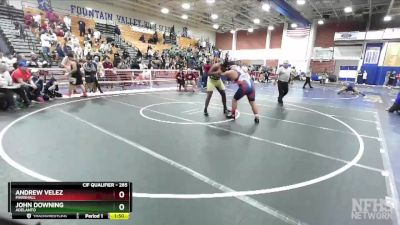 285 lbs Quarterfinal - John Downing, Adelanto vs Andrew Velez, Marshall