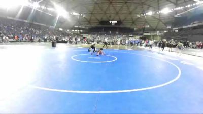 49 lbs Cons. Round 6 - DeAndre Romero, Victory Wrestling-Central WA vs Kayceon O`Bannon, FordDynastyWrestlingClub