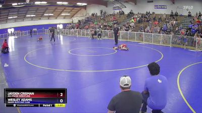 49 lbs Quarterfinal - Jayden Crisman, All-Phase Wrestling vs Wesley Adams, Salem Elite Mat Club