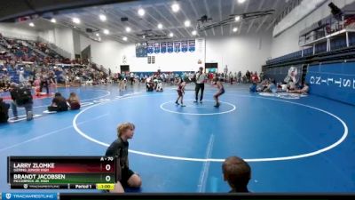 70 lbs Semifinal - Larry Zlomke, Gering Junior High vs Brandt Jacobsen, McCormick Jr. High