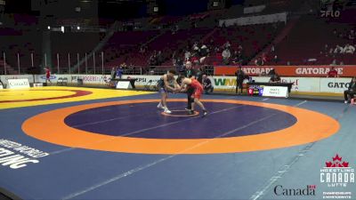 65kg 3rd Place Match - Zubail Dzhabrailov, Edmonton WC vs Max Kershaw, Saskatoon Jr Huskies