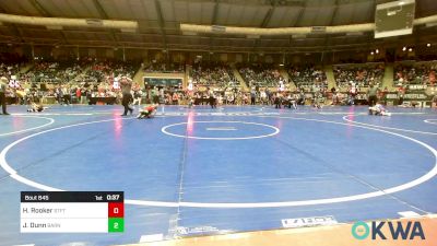 55 lbs Consi Of 16 #2 - Hudson Rooker, Standfast vs John-John Dunn, Barnsdall Youth Wrestling