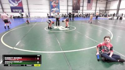 100 lbs Rd# 5- 3:45pm Friday Final Pool - Donald Crawley, PA Blue vs Everett Roorda, SouthWest Elite